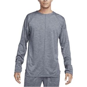 Nike Yoga Dri-Fit Long Sleeve Crew Top FB7775-065 (Cool Grey/Heather)